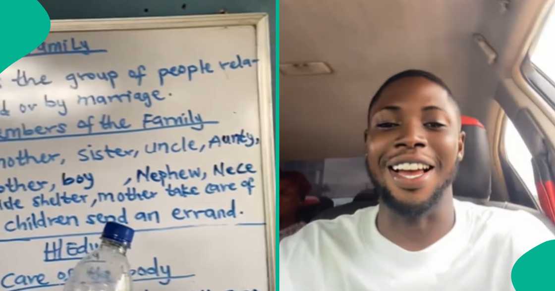 Nigerian man spots grammatical errors teacher made on class board, advises parents