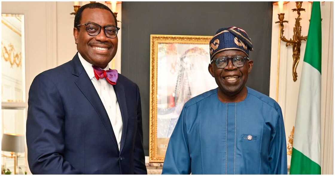 Adesina meets Tinubu in Paris/ Adesina promises to support Tinubu/ Tinubu attends finance summit in Paris