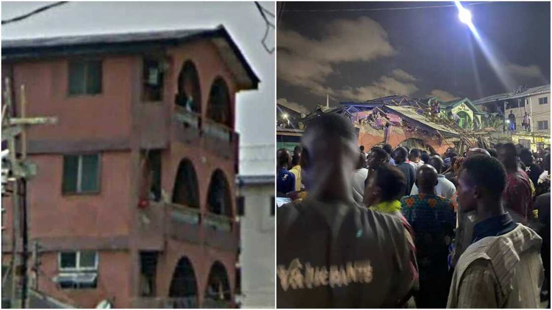 3-storey building collapses in Ebute Metta, Lagos 3-storey building collapses in Ebute Metta, Lagos