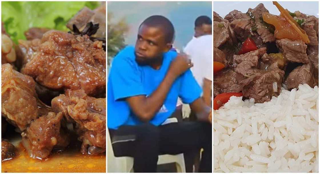 Photos of cooked goat meat, Msosi Saidi and cooked rice. Photos of cooked goat meat, Msosi Saidi and cooked rice.