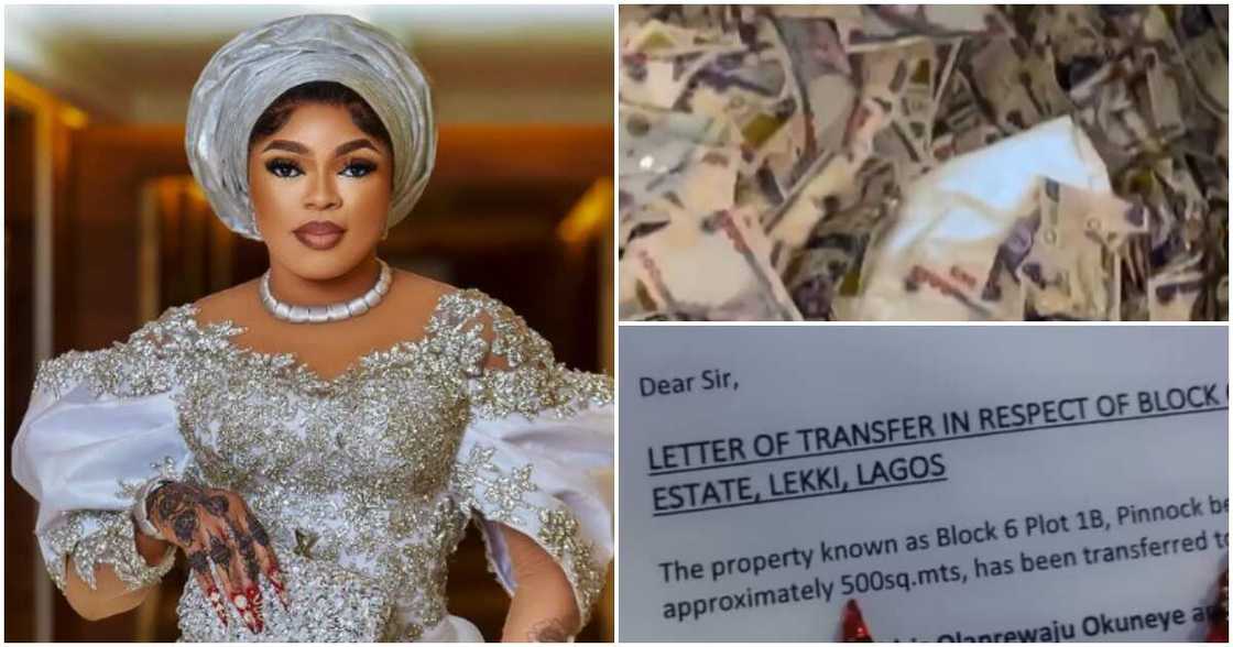Bobrisky shows off house document in his name Bobrisky shows off house document in his name