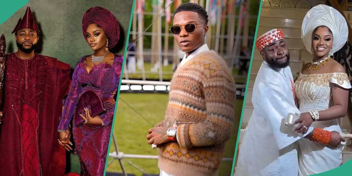 Davido and Chioma at their wedding, Wizkid in LV fashion week Paris, Davido and wife Chioma Davido and Chioma at their wedding, Wizkid in LV fashion week Paris, Davido and wife Chioma