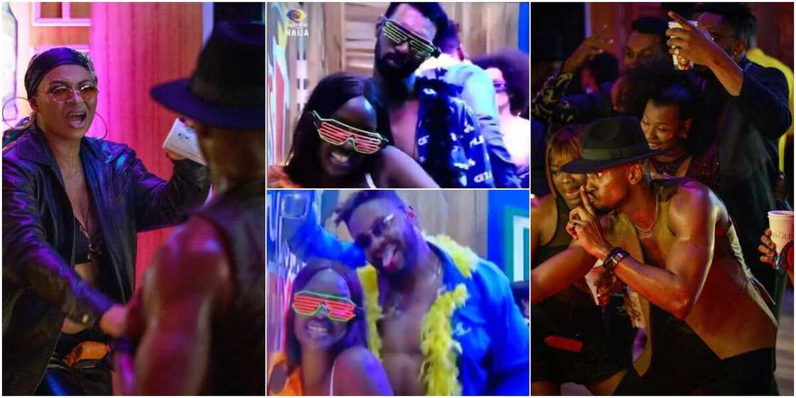 BBNaija night party: Liquorose, Saskay, Cross, Yousef, and Saga BBNaija night party: Liquorose, Saskay, Cross, Yousef, and Saga