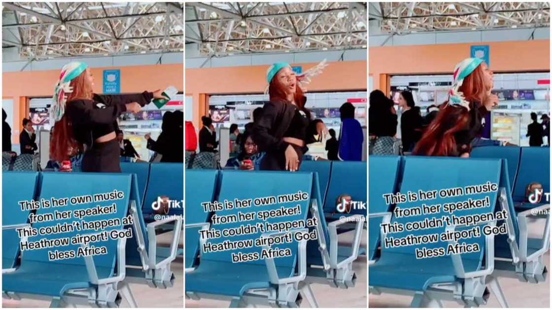 Loud music in airport/lady danced to Spryo's song. Loud music in airport/lady danced to Spryo's song.