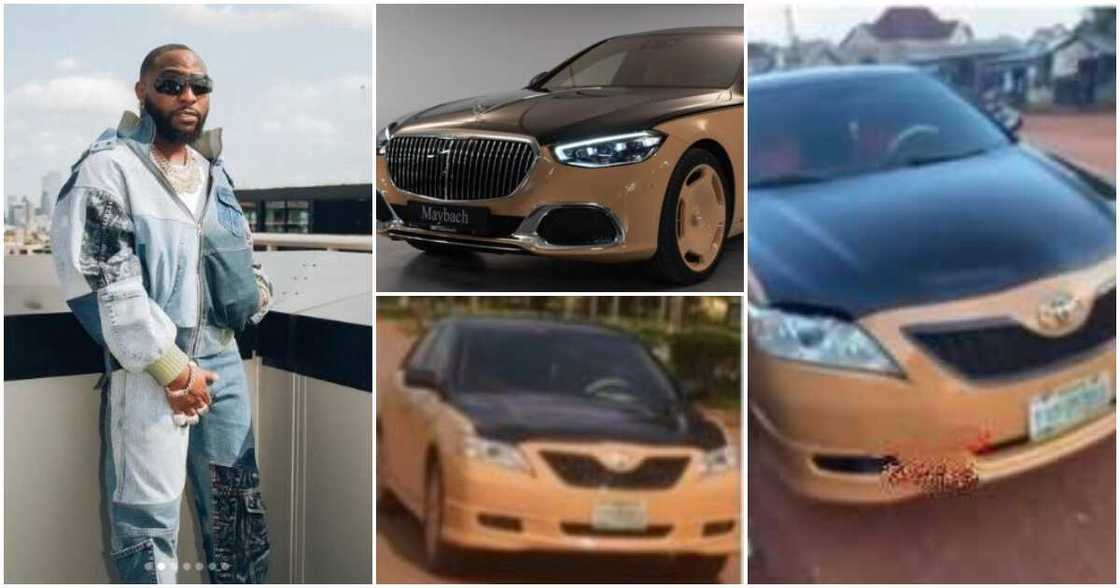 Photos of Davido's Maybach and Nigerians imitation of it