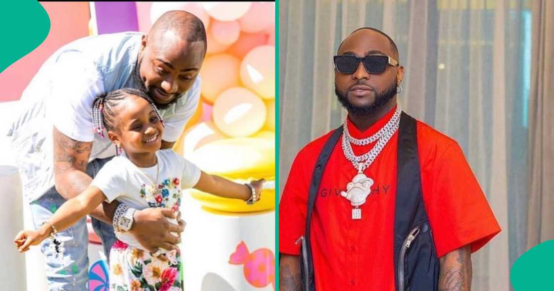 Davido shares message he got from his second daughter. Davido shares message he got from his second daughter.