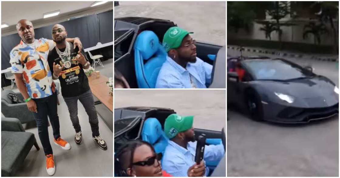 Davido ignores Isreal's greetings. Davido ignores Isreal's greetings.