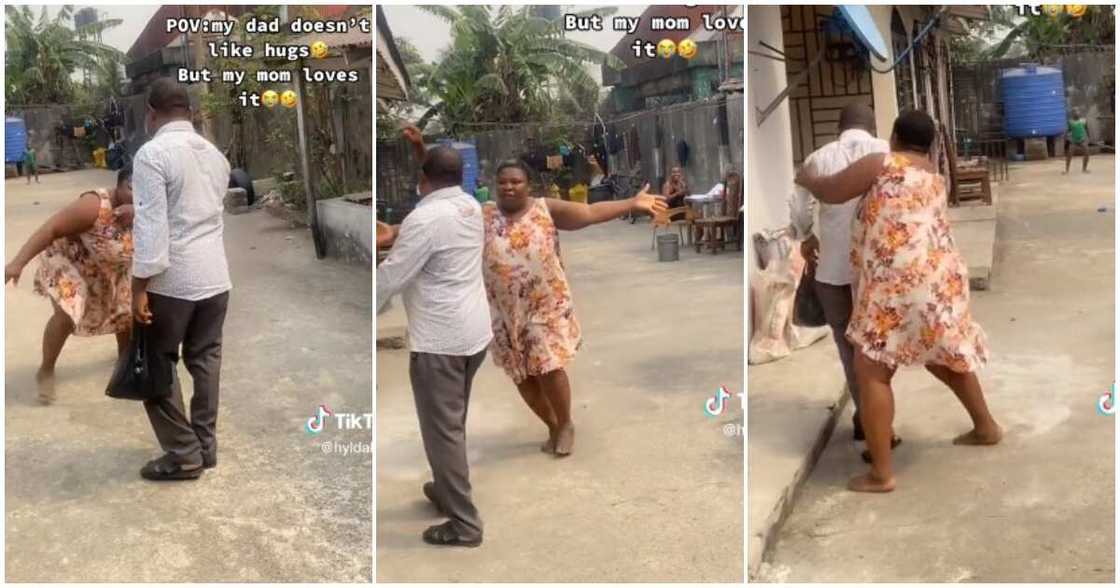 Husband, wife, hug Husband, wife, hug