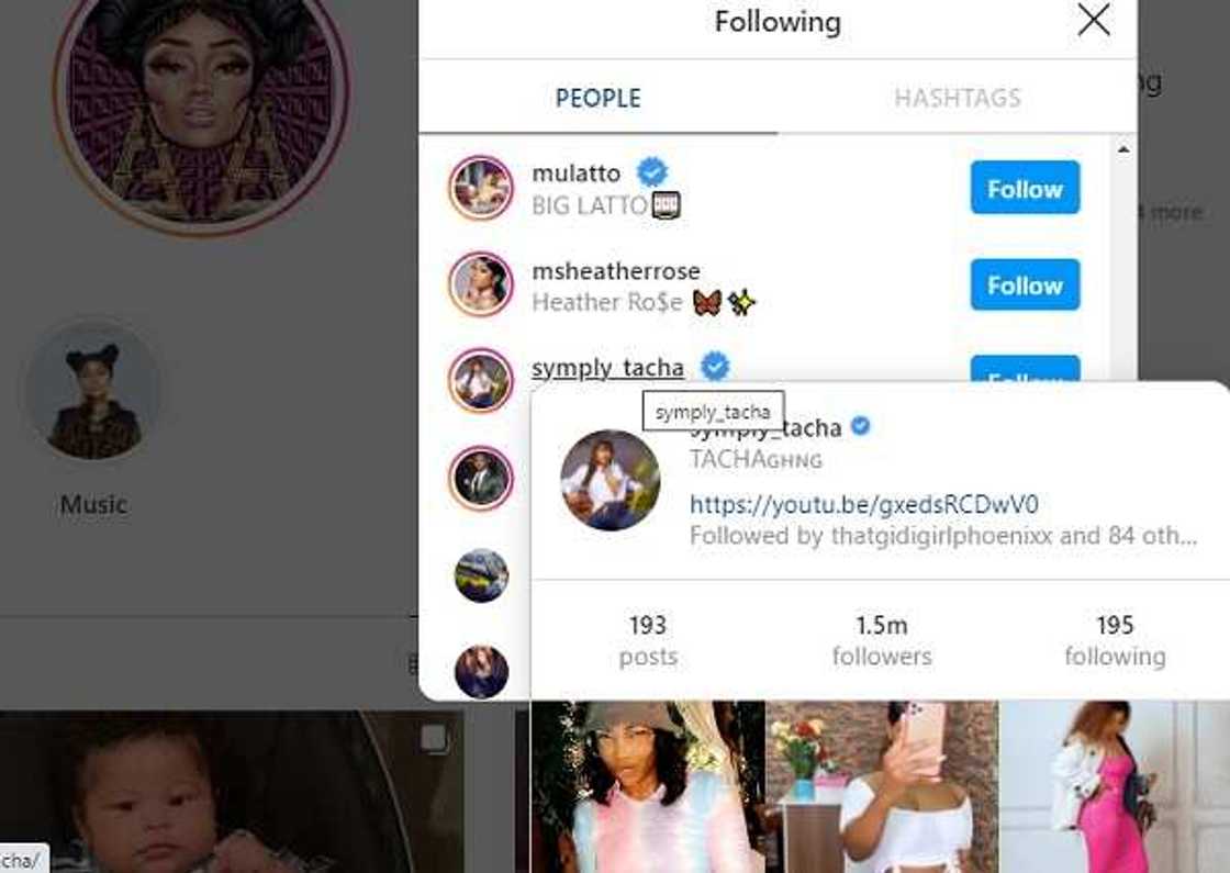 I’m not your mate, Tacha says as Nicki Minaj follows her on Instagram I’m not your mate, Tacha says as Nicki Minaj follows her on Instagram