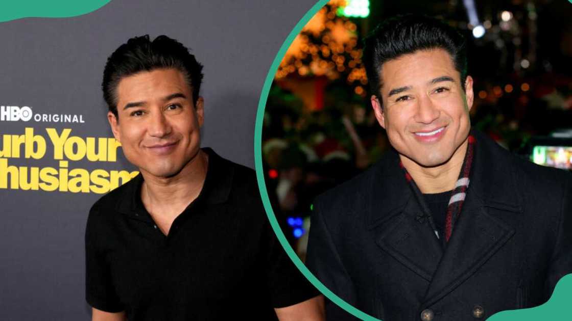 Mario Lopez during the premiere of Curb Your Enthusiasm (L). Mario at the 2023 Rockefeller Center Christmas Tree Lighting Ceremony (R) Mario Lopez during the premiere of Curb Your Enthusiasm (L). Mario at the 2023 Rockefeller Center Christmas Tree Lighting Ceremony (R)