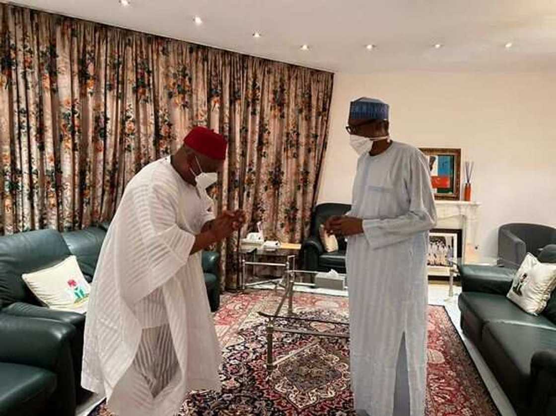 Kalu with President Buhari Kalu with President Buhari