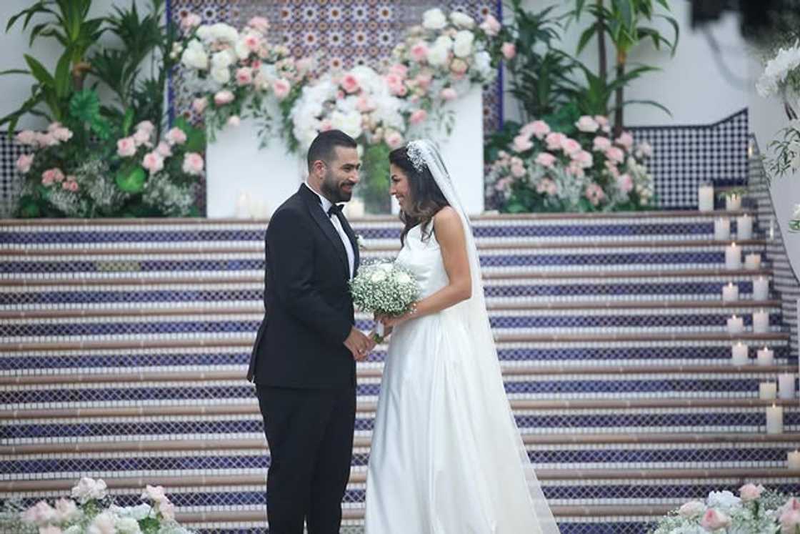 Safa Al Jibori and Mohammed Alkiswani on their wedding day