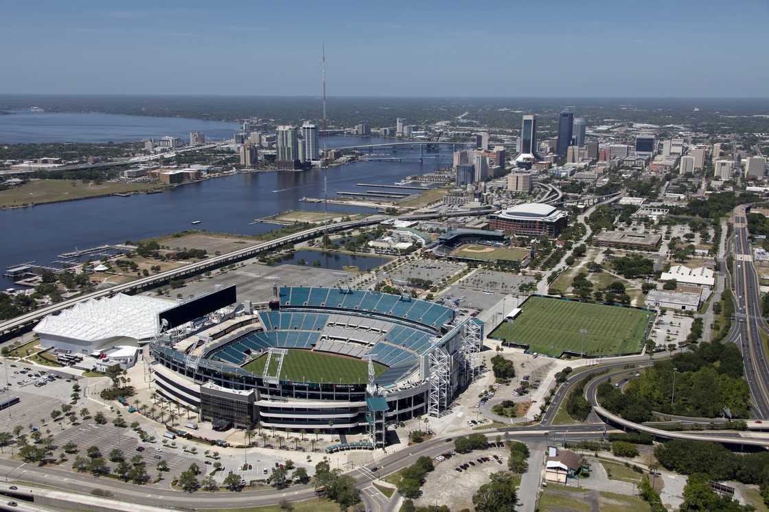 Aerial view of EverBank Stadium Aerial view of EverBank Stadium