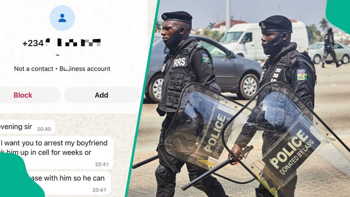 A Nigerian lady goes viral after asking police on WhatsApp to jail her boyfriend for weeks, prompting CSP Benjamin Hundeyin to clarify they act only on legal grounds A Nigerian lady goes viral after asking police on WhatsApp to jail her boyfriend for weeks, prompting CSP Benjamin Hundeyin to clarify they act only on legal grounds
