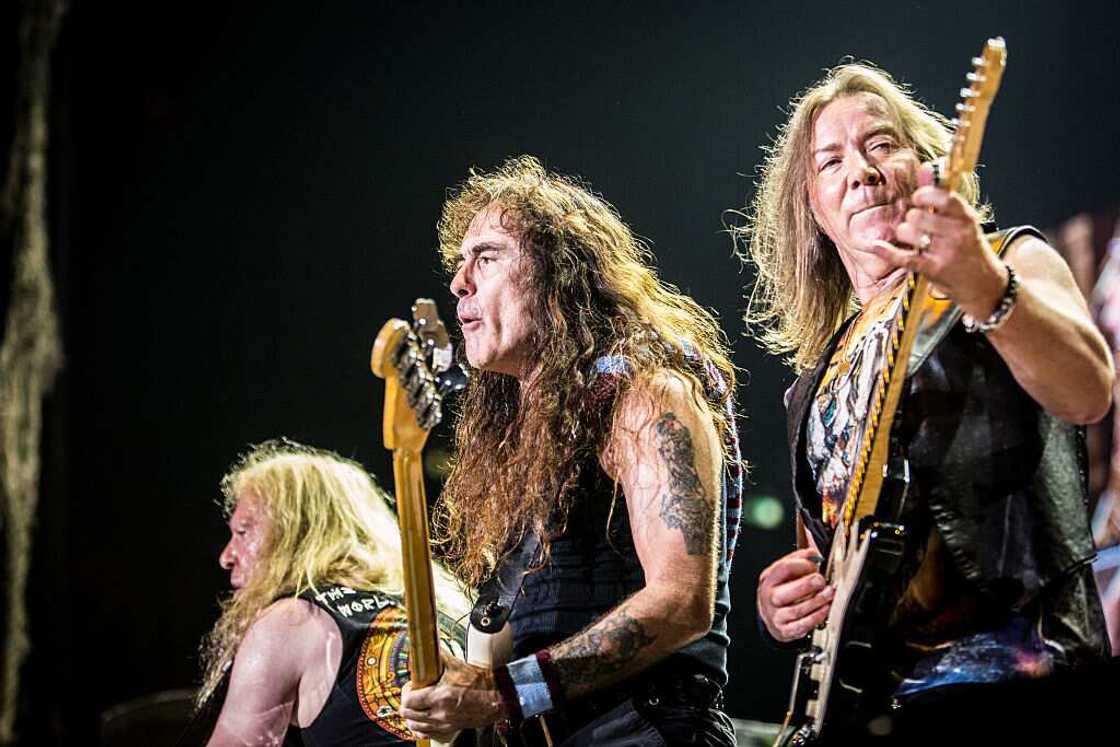 Steve Harris, Dave Murray and Janick Gers perform at Mediolanum Forum of Assago Steve Harris, Dave Murray and Janick Gers perform at Mediolanum Forum of Assago