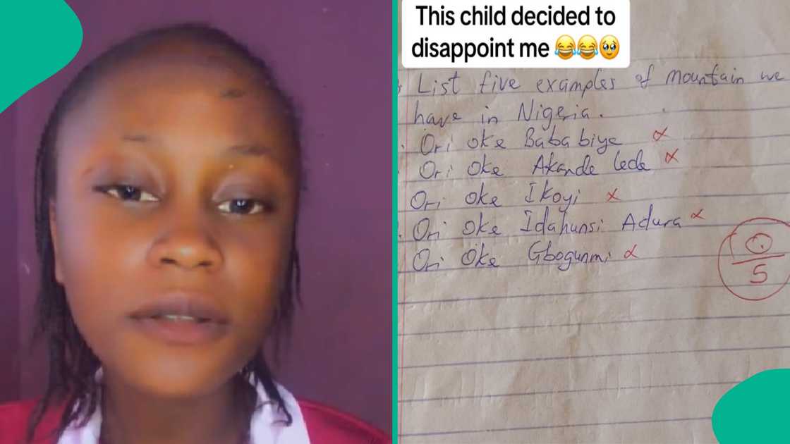 Lady shares school classwork by her child. Lady shares school classwork by her child.