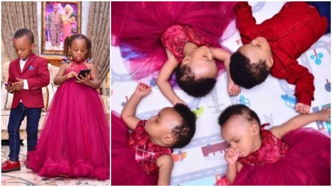 Nigerian mum with a set of quadruplets celebrates their first birthday with beautiful photos