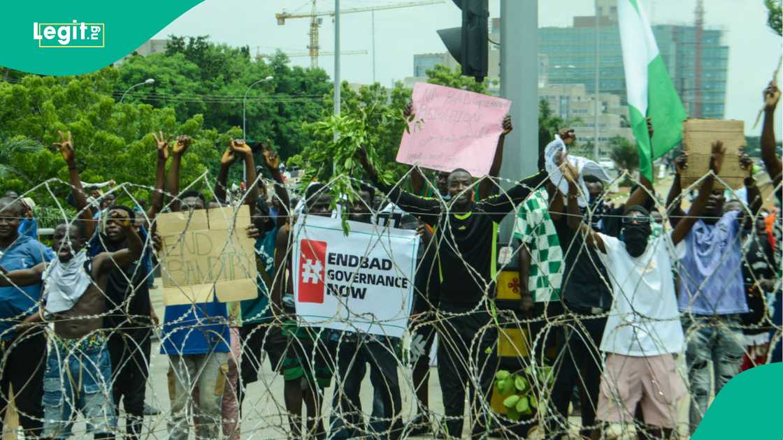 Photos of teenage protesters in Abuja court