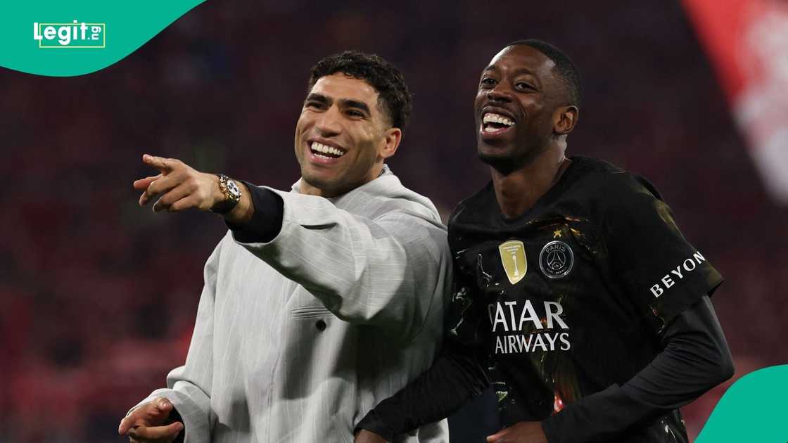 Paris Saint-Germain, Ousmane Dembele, Achraf Hakimi, UEFA, Champions League, Arsenal.