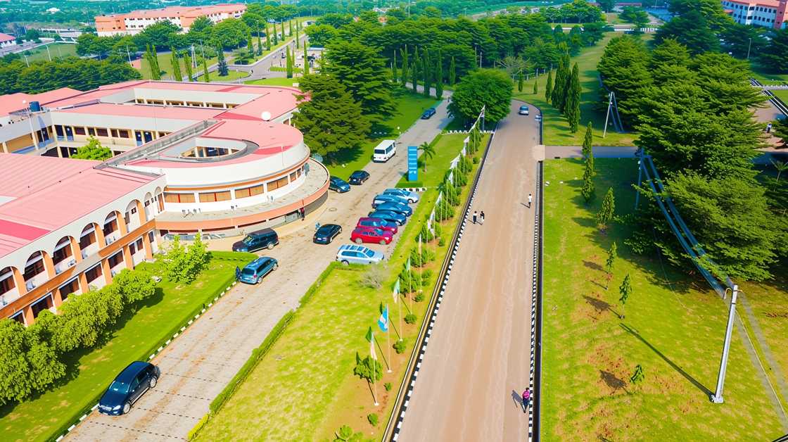 An aerial view of the Caleb University, Lagos campus.