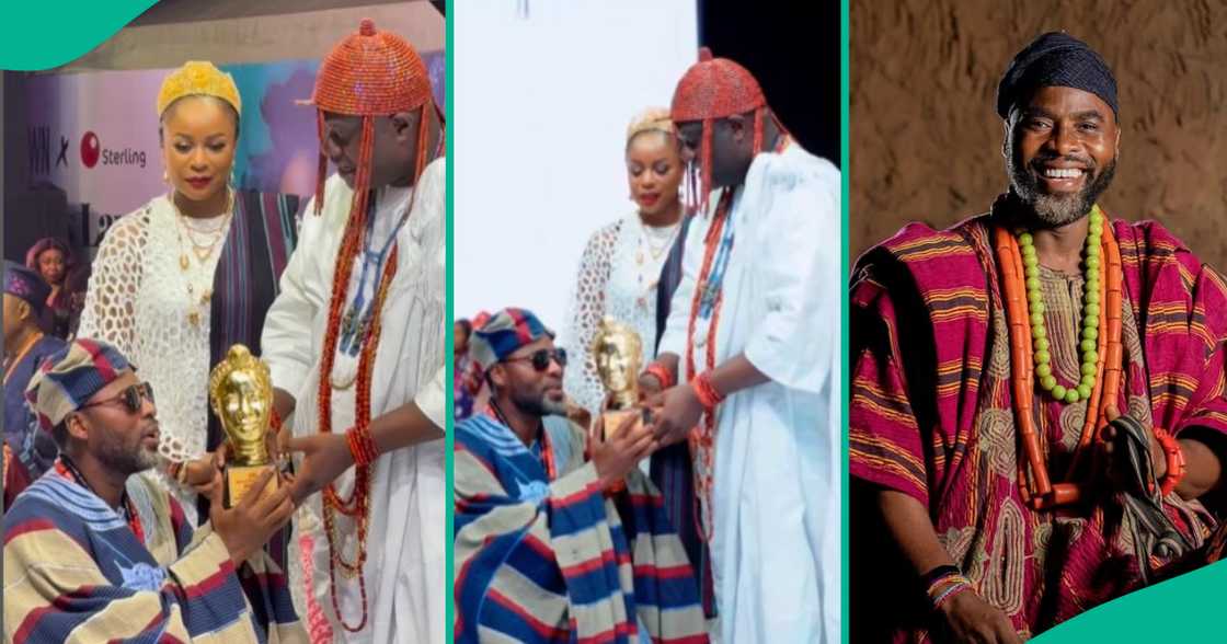 Ibrahim Chatta, Ooni of Ife at African Fashion Week. Ibrahim Chatta, Ooni of Ife at African Fashion Week.