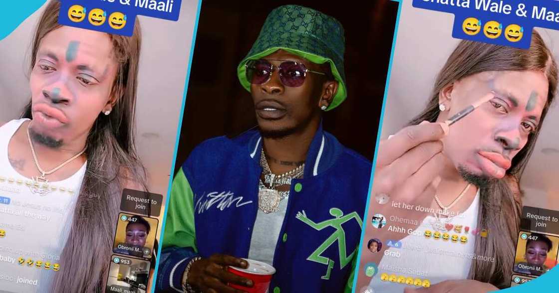 Shatta Wale does his makeup Shatta Wale does his makeup