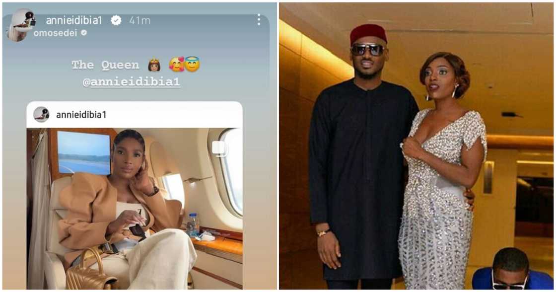 Annie Idibia gives a reaction to Natasha’s aunt's comment about her return to social media. Annie Idibia gives a reaction to Natasha’s aunt's comment about her return to social media.