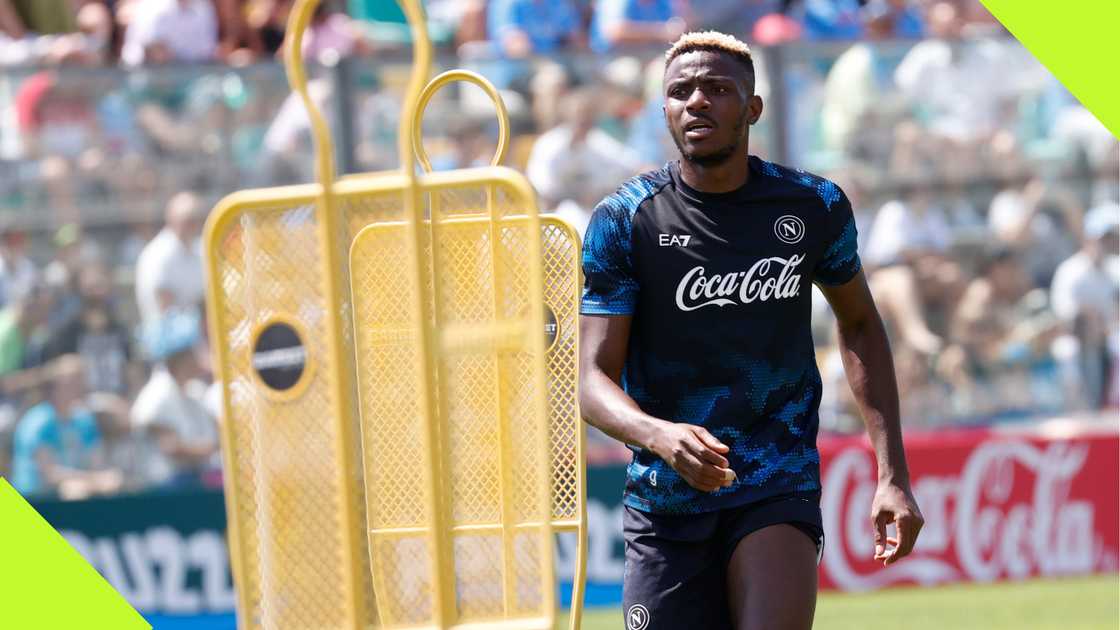 Victor Osimhen during Napoli's pre-season training.