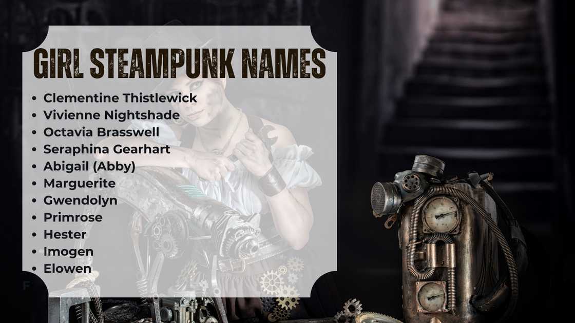 Girl steampunk names Girl steampunk names