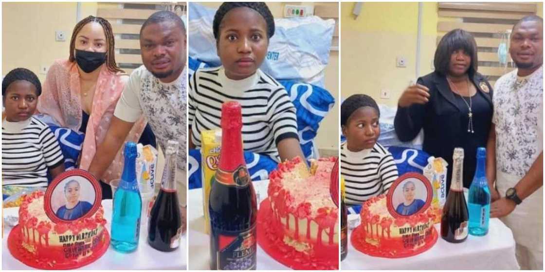 Comedienne Ada Jesus Surrounded by Well wishers as she celebrates birthday in hospital, Nigerians react