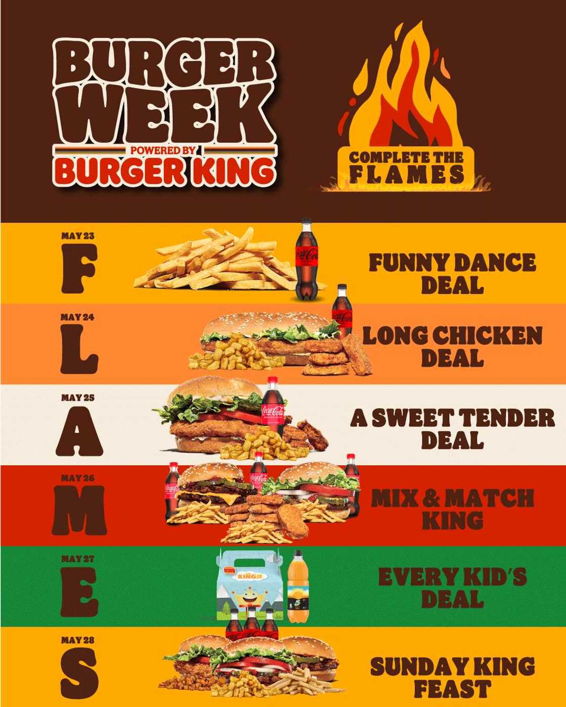 Burger King: The Real Burger Week Experience is Back! From May 23rd - 28th Burger King: The Real Burger Week Experience is Back! From May 23rd - 28th