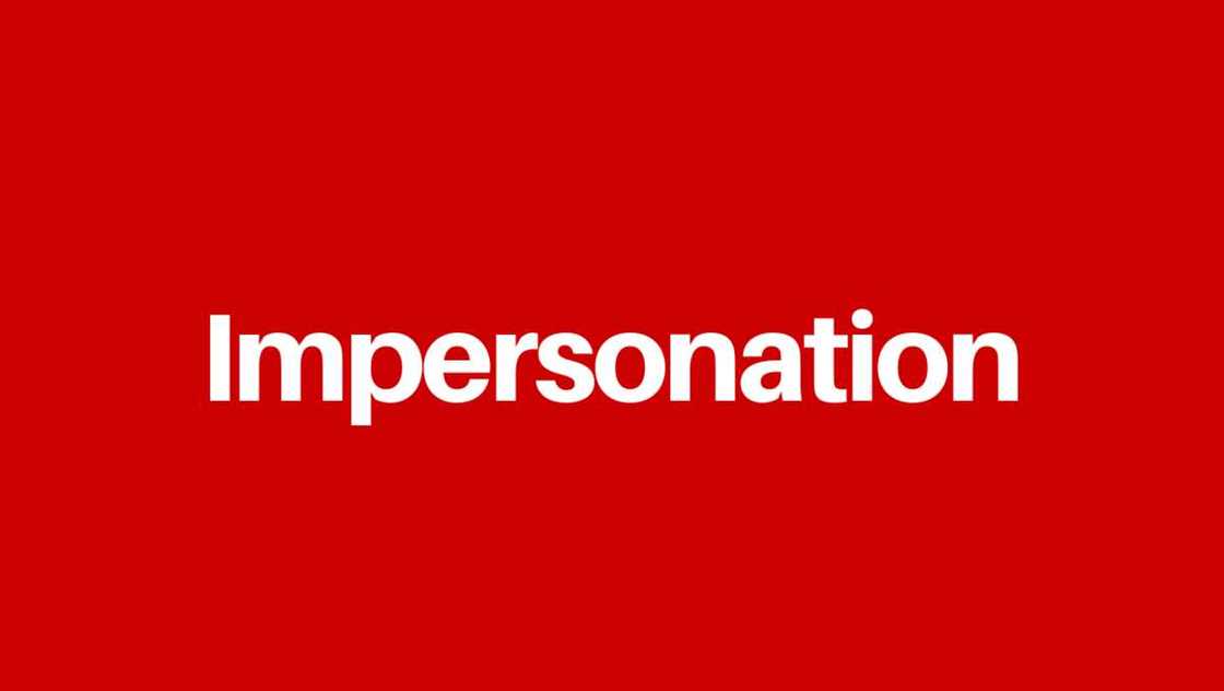 It is imposture of another person It is imposture of another person