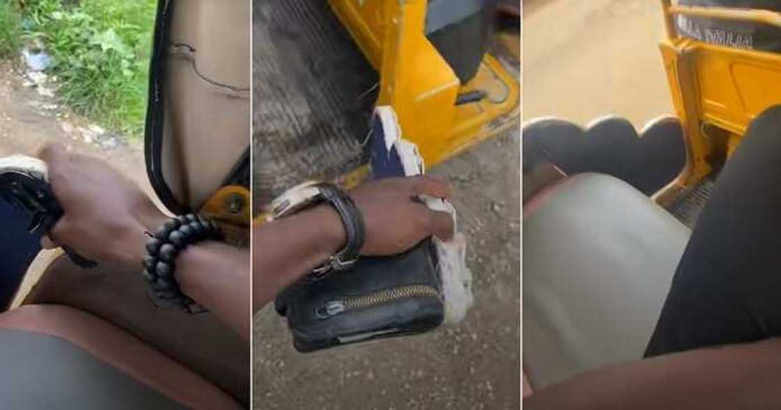 Man shares video of keke napep with a door Man shares video of keke napep with a door