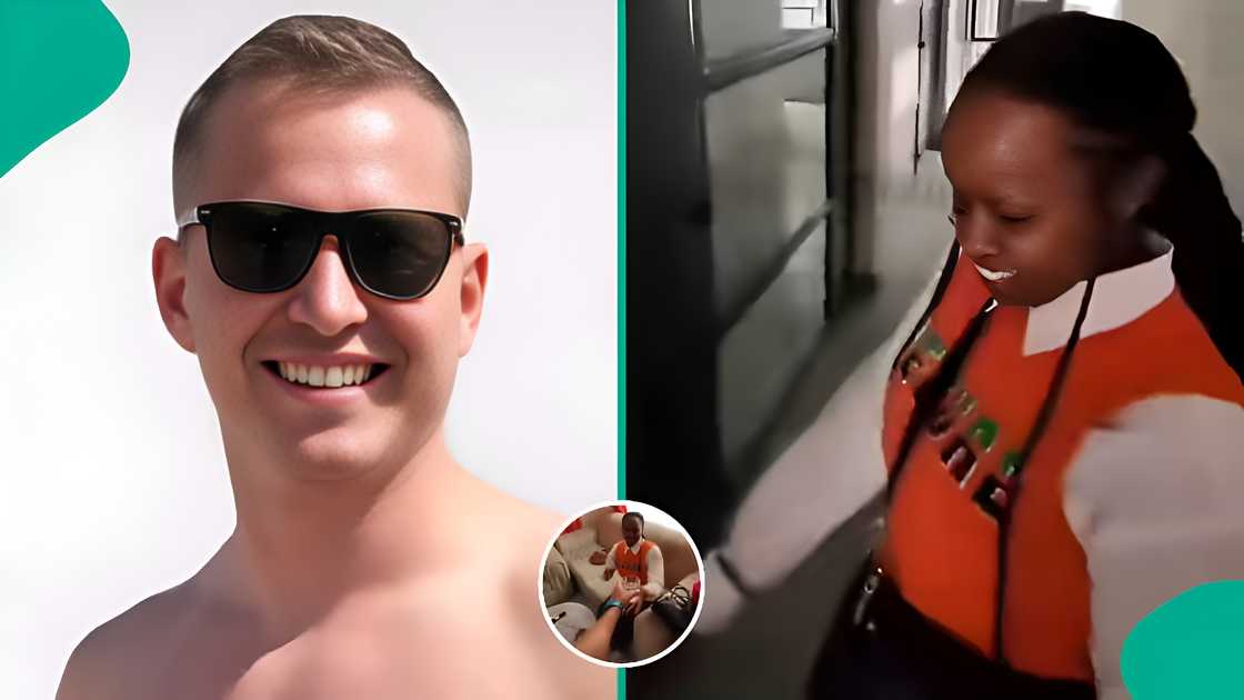 Russian man Yaytseslav engages pastor before leaving church with lady