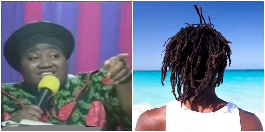 Photos of the evangelist, and a photo of dreadlocks model. Photos of the evangelist, and a photo of dreadlocks model.