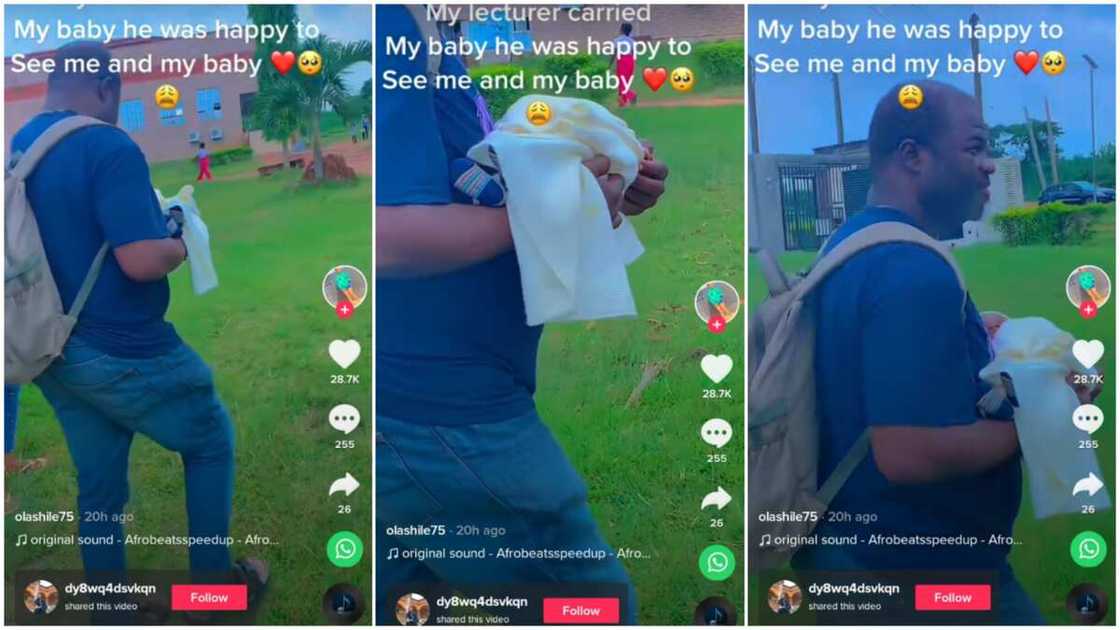 Malamin jami'a rike da jinjiri Malamin jami'a rike da jinjiri