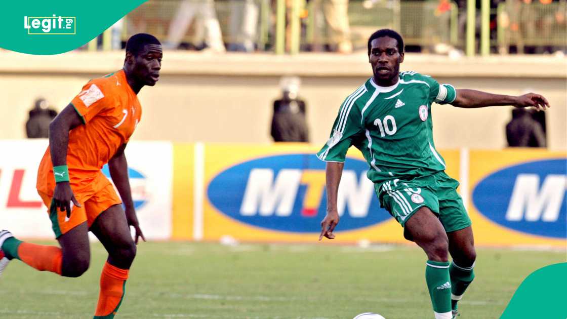 Emerse Fae, Austin Jay-Jay Okocha, Nigeria, Super Eagles, Ivory Coast, AFCON 2006, Alexandria, Egypt.