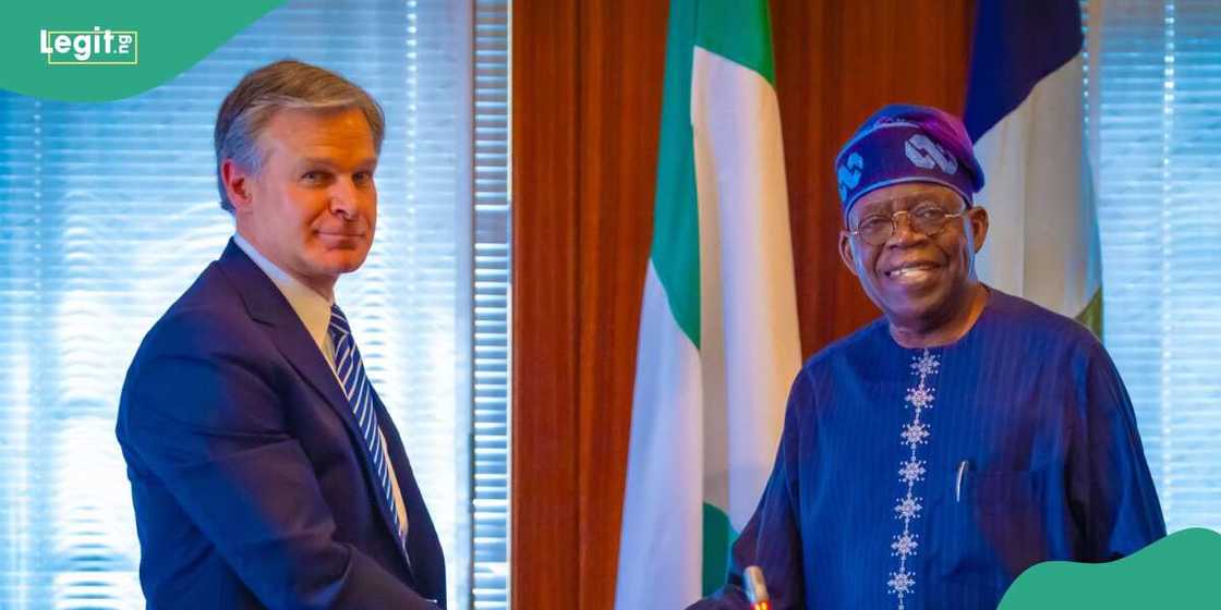 Terrorism: Tinubu hosts FBI director at Aso Rock