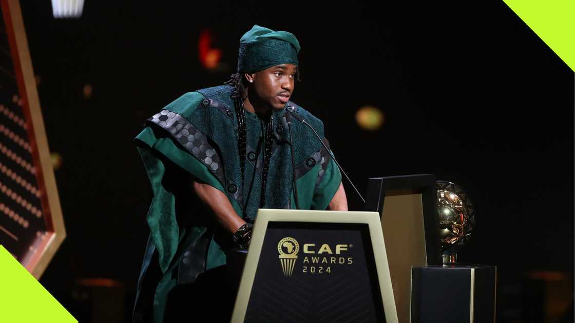 Ademola Lookman, CAF Awards, Marrakech, Morocco. Ademola Lookman, CAF Awards, Marrakech, Morocco.