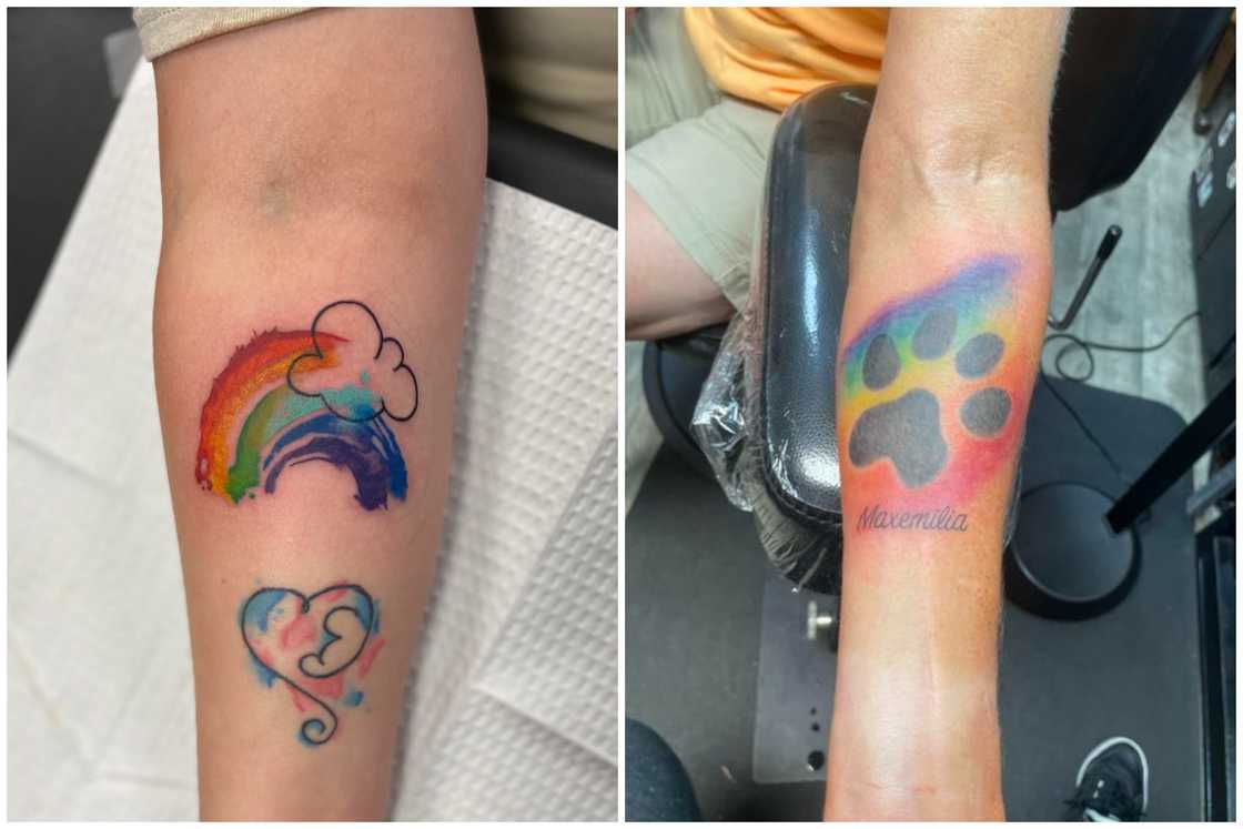 Rainbow tattoo