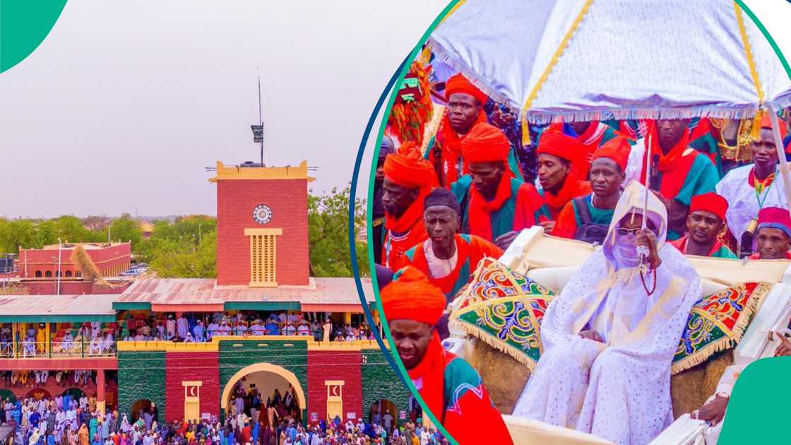 Crowds fill Kofar Soro at Katsina Emir’s Palace on April 10, 2024, during the grand Eid al-Fitr Durbar celebration.