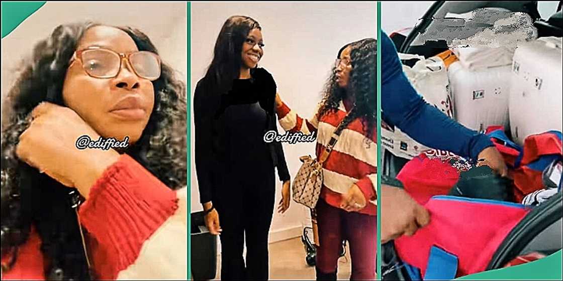 Woman tearfully drops daughter at university Woman tearfully drops daughter at university