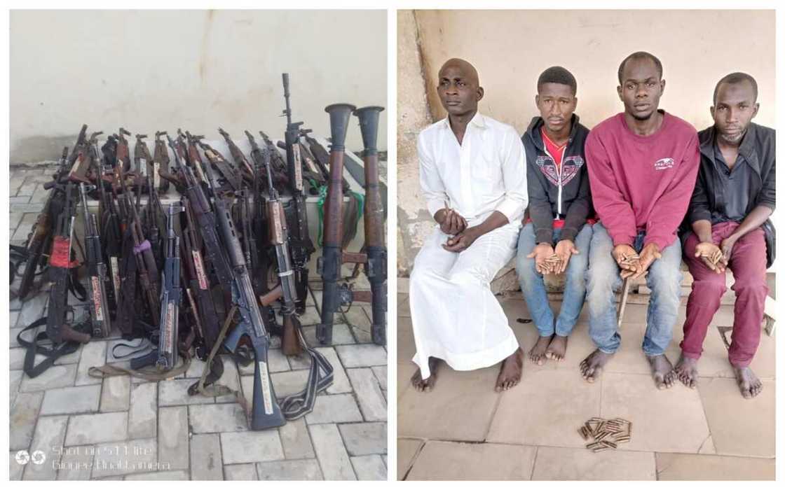 Dillalan makamai da bindigogin AK47 guda 57 a Jos Dillalan makamai da bindigogin AK47 guda 57 a Jos