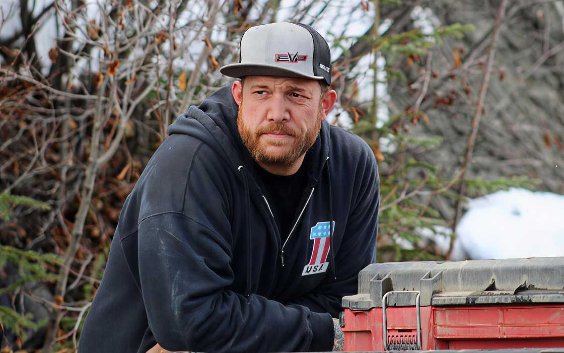 Rick Ness posing during filming of Gold Rush Rick Ness posing during filming of Gold Rush