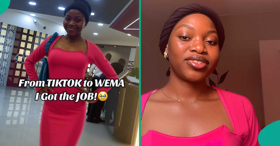 A Nigerian lady lands a job in Wema Bank after her tikTok post went viral A Nigerian lady lands a job in Wema Bank after her tikTok post went viral