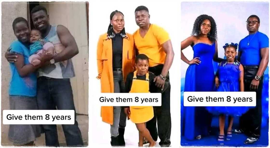 Man and his family shows their massive transformation. Man and his family shows their massive transformation.