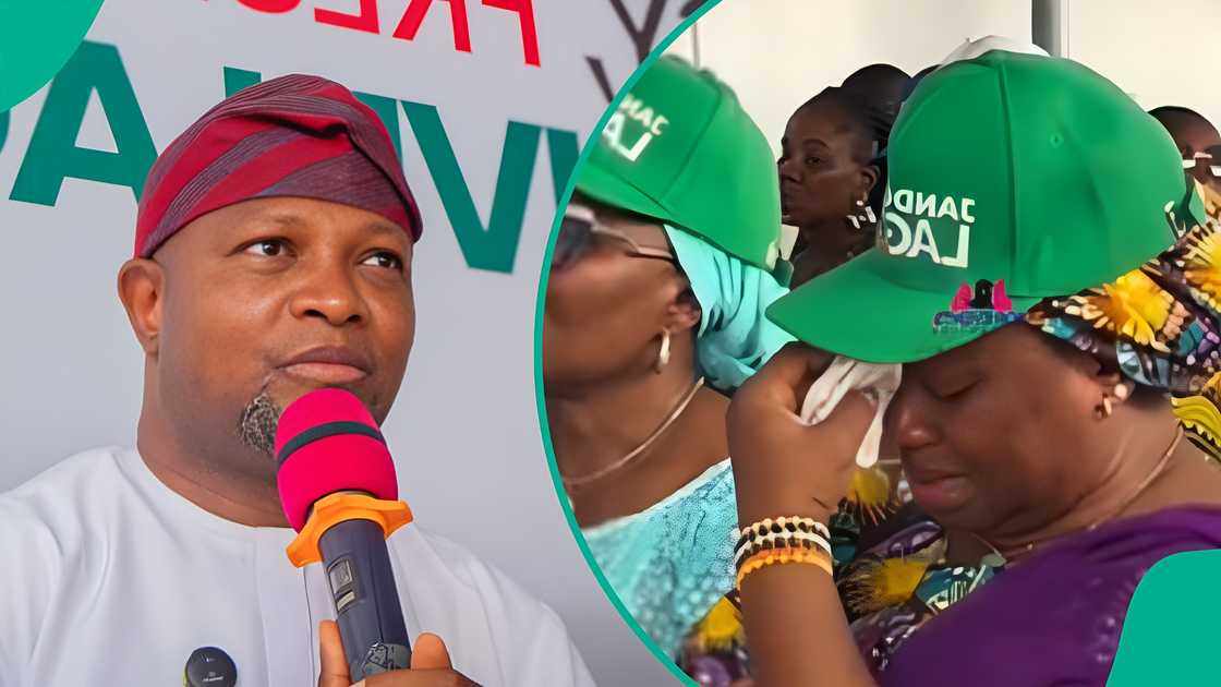 Tearful supporter reacts as Jandor announces withdrawal from Lagos governorship race Tearful supporter reacts as Jandor announces withdrawal from Lagos governorship race