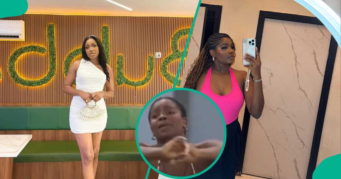 BBNaija Thelma and Isabella get into an ugly fight, video goes viral. BBNaija Thelma and Isabella get into an ugly fight, video goes viral.