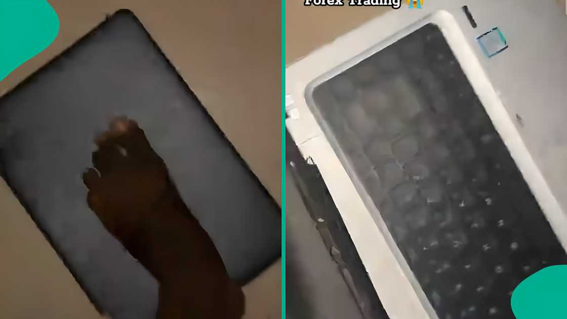 Nigerian man angrily destroys PC after big forex loss Nigerian man angrily destroys PC after big forex loss