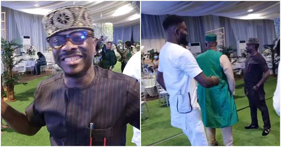 Julius Agwu at Rita Dominic's wedding.